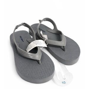 💎$2💎 Old Navy Toddler Gray Flip Flops Size 10 Toddler